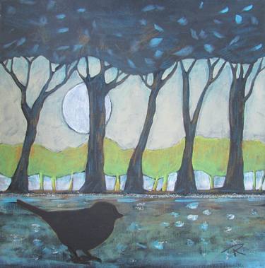 Original Abstract Expressionism Tree Painting by Randy Young