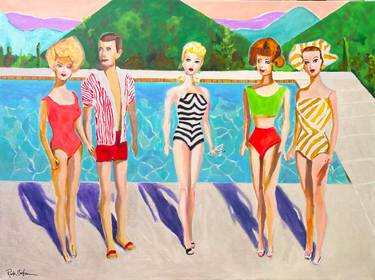 Original Art Deco Fashion Painting by Rick Osborn