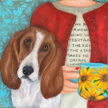 Original Contemporary Dogs Painting by René Hein