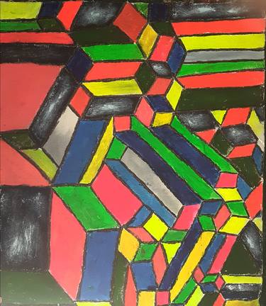 Print of Cubism Patterns Paintings by Joe Scotland