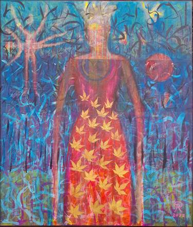 Original Abstract Classical mythology Paintings by Eva Dahn Rubin