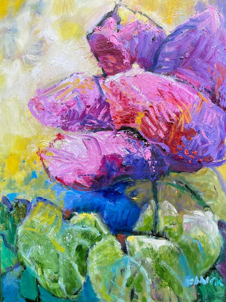 Original Abstract Floral Paintings by Maureen Finck