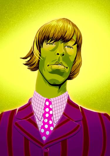 Original Pop Art Portrait Drawing by Nana Swiczinsky