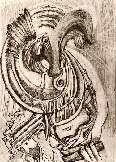 Original Abstract Expressionism Abstract Drawing by Toni Reavis