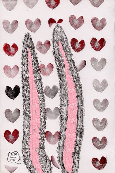 Original Fine Art Love Mixed Media by Maja Skenderovic