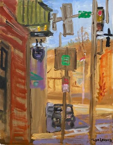 Original Impressionism Cities Painting by Ilya Lerner