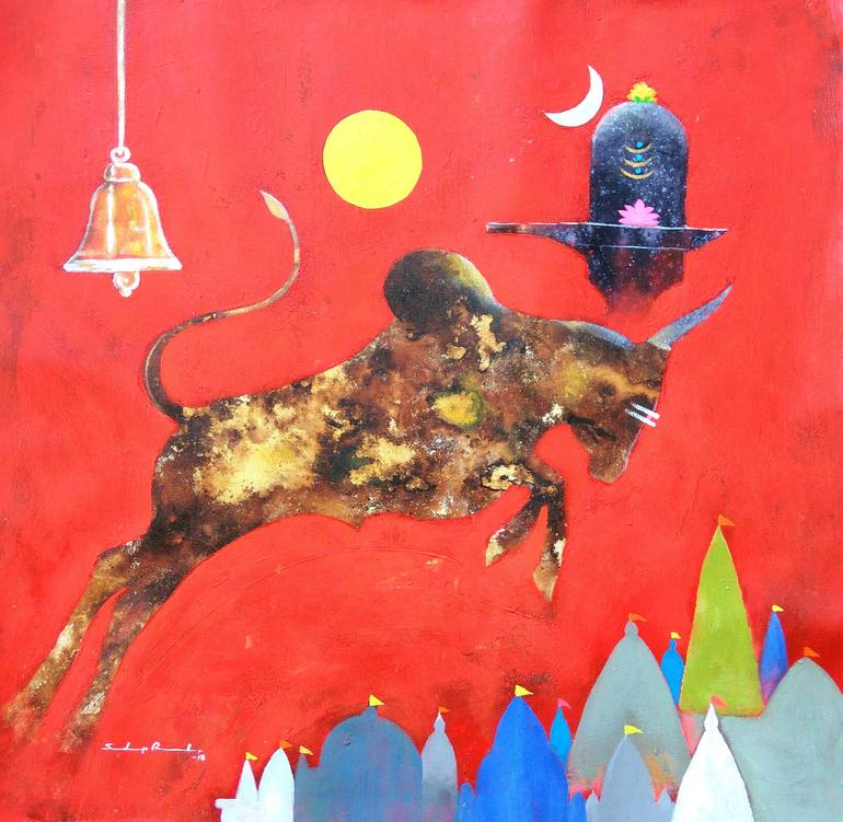 Original Figurative Abstract Paintings by Sandip Raval