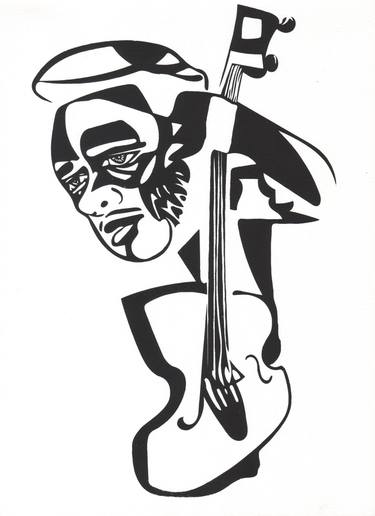 Original Abstract Music Printmaking by Quinones Studio