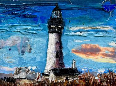 Original Abstract Seascape Mixed Media by Steven Tannenbaum