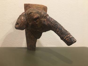 Original Realism Animal Sculpture by Gene Wells