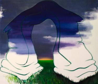Original Conceptual Home Painting by János Vámos
