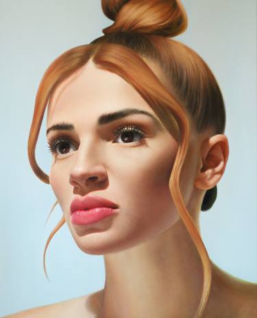 Original Realism Portrait Painting by Dmytro Bryzhak