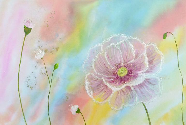 Print of Abstract Floral Paintings by Jie Song