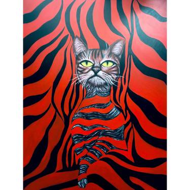 Original Color Field Painting Animal Painting by Christina Bilbili