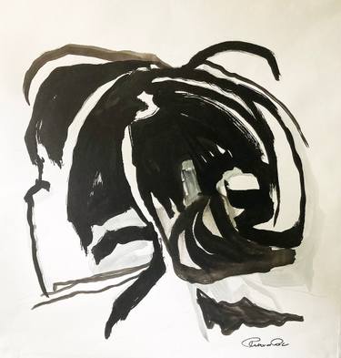 Original Abstract Expressionism Fantasy Drawing by Ruth Van De Pol