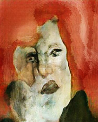 Original Expressionism People Digital by Janet Strayer