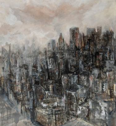 Original Abstract Architecture Collage by Maria O' Sullivan