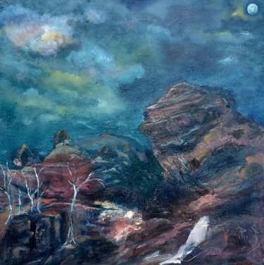 Original Expressionism Landscape Mixed Media by Cakkie Lou