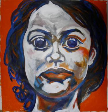 Original Expressionism Children Painting by Stephanie Bell Behnke