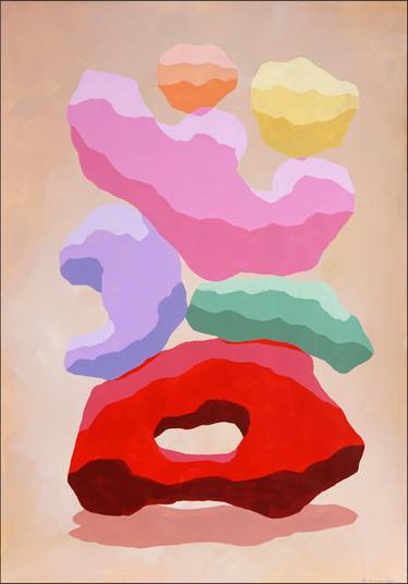 Original Algorithmic Abstract Paintings by Kind Of Cyan