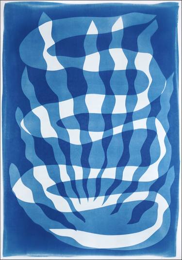 Original Abstract Botanic Printmaking by Kind Of Cyan