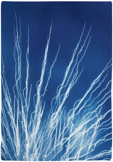 Original Abstract Aerial Printmaking by Kind Of Cyan