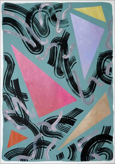 Original Abstract Patterns Paintings by Kind Of Cyan