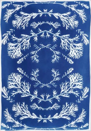 Original Art Deco Floral Printmaking by Kind Of Cyan
