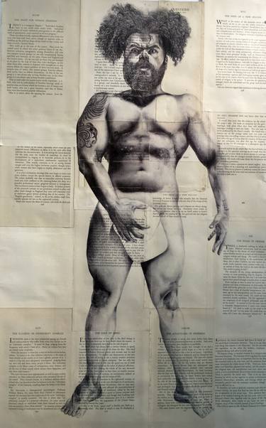 Original Figurative Nude Drawings by Habib Hajallie