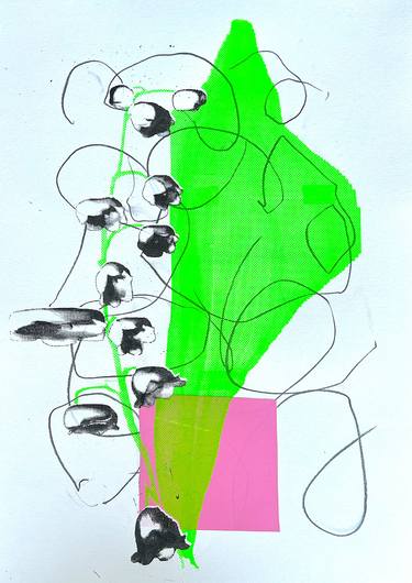 Original Abstract Botanic Painting by Timo Myllymäki