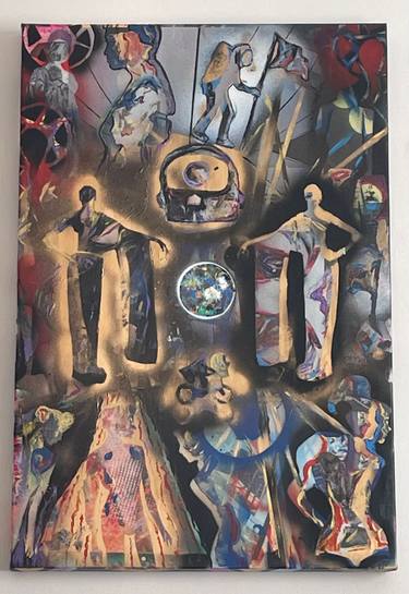 Original Art Deco Classical mythology Mixed Media by Stephen Mcgowan