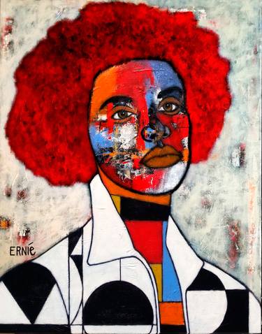 Original Fine Art Women Painting by Ernie Benton