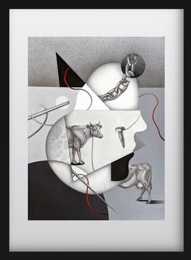 Original Surrealism Animal Drawings by Natalia Bachynska