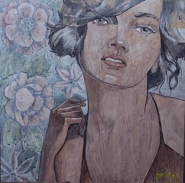 Original Impressionism People Painting by Yurii Dovhaliuk