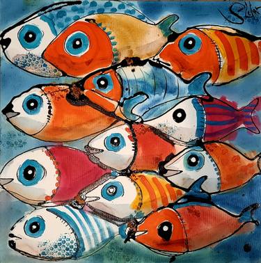 Original Expressionism Animal Painting by Stefan Dimovski