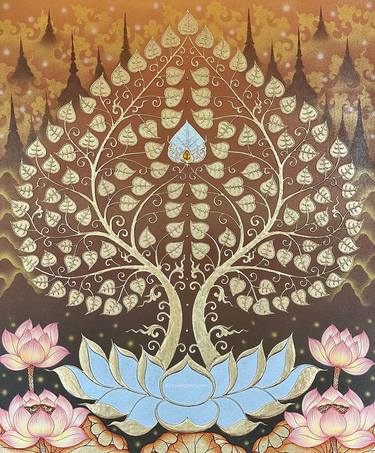 Original Conceptual Tree Paintings by Nannapha Aiamlaaiad