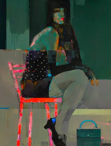 Original Art Deco Women Painting by Viktor Sheleg