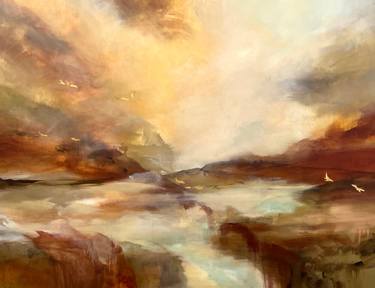 Original Abstract Landscape Painting by Lisa Taylor King