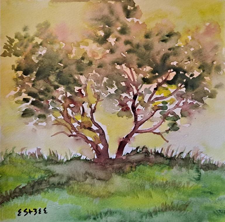 Sun in Leaves---Tree Painting Painting by Susan Barackman | Saatchi Art