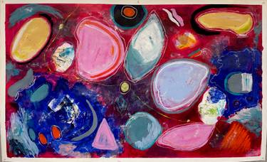 Original Abstract Expressionism Outer Space Painting by Magda Knop