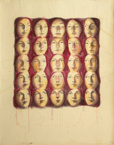 Original Abstract Women Painting by Andrea Dalla Costa