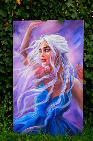 Original Expressionism People Painting by Julia Ustinovich