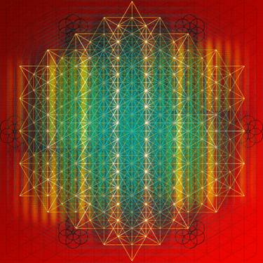 Original Abstract Geometric Digital by Colin Fleming