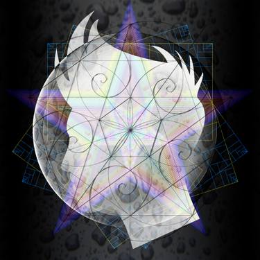 Original Abstract Geometric Digital by Colin Fleming