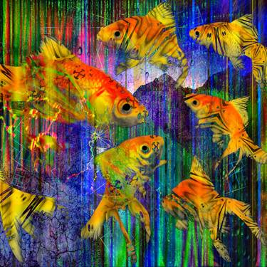 Original Abstract Fish Digital by Colin Fleming