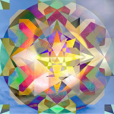 Original Abstract Geometric Digital by Colin Fleming