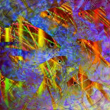 Original Abstract Fish Digital by Colin Fleming