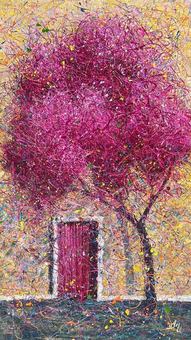 Original Expressionism Garden Paintings by Nadiia Antoniuk