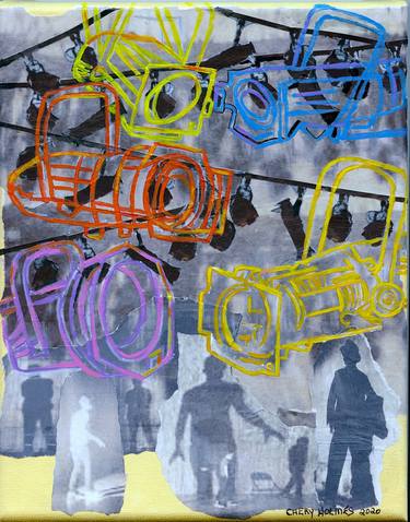 Original Figurative Light Collage by Chery Holmes