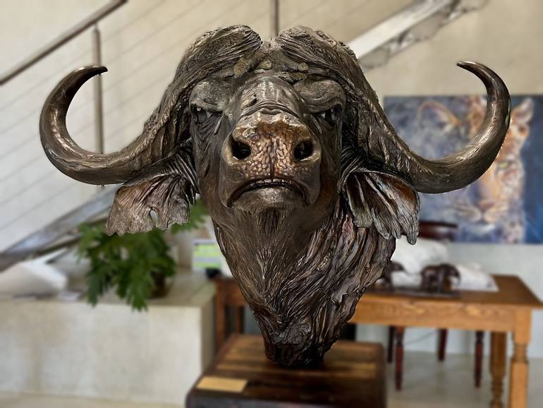 Cape Buffalo (Lifesize) Bronze, Ltd Ed of 15 only Sculpture by Brandon ...